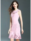 Gorgeous Fit And Flare Pink Party Dress For Wedding Parties