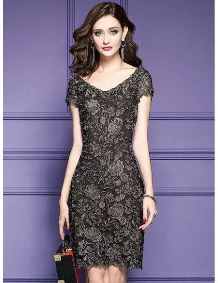 Luxury Gold Embroidery Sheath Party Dress For Wedding Guest Unique ...