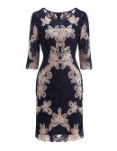 Embroidered Pattern Cocktail Dresses For Women Over 40,50 With High-end Embroidery
