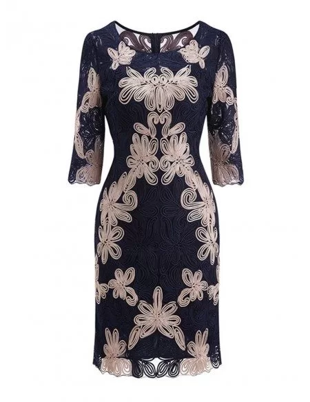 Embroidered Pattern Cocktail Dresses For Women Over 40,50 With High-end ...