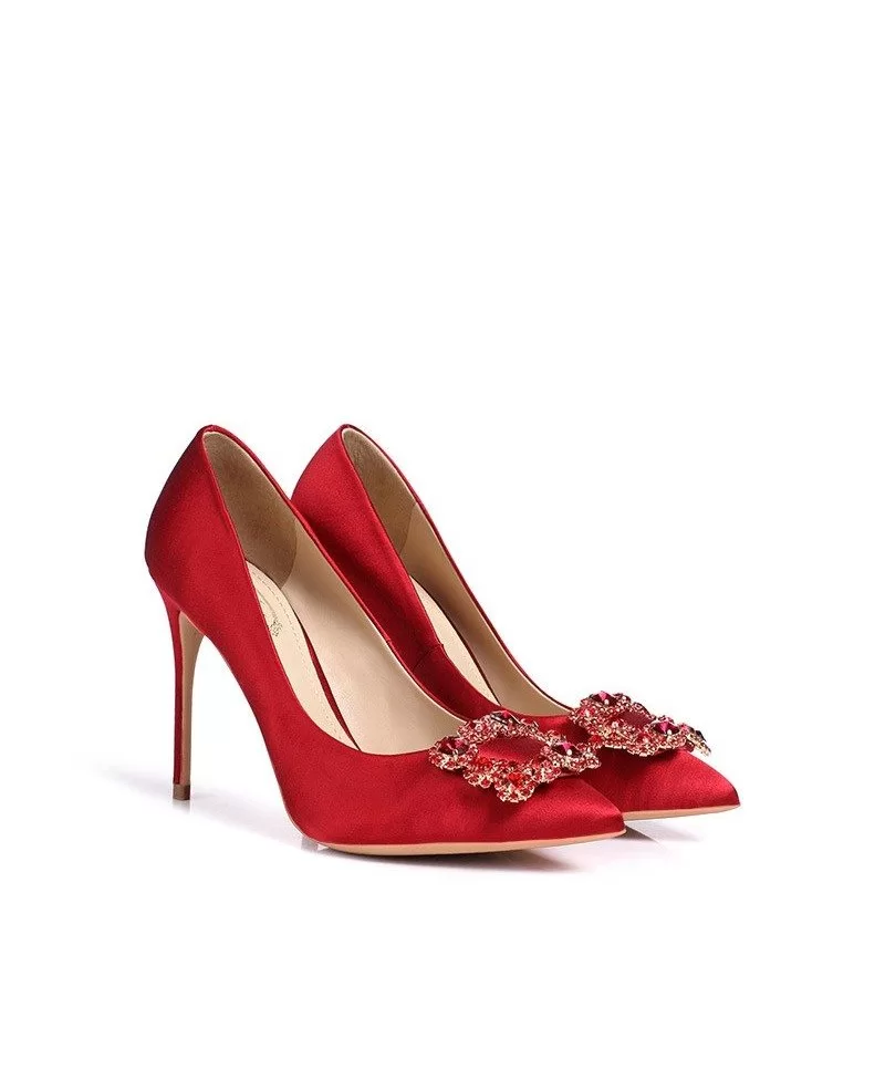 red sparkly prom heels
