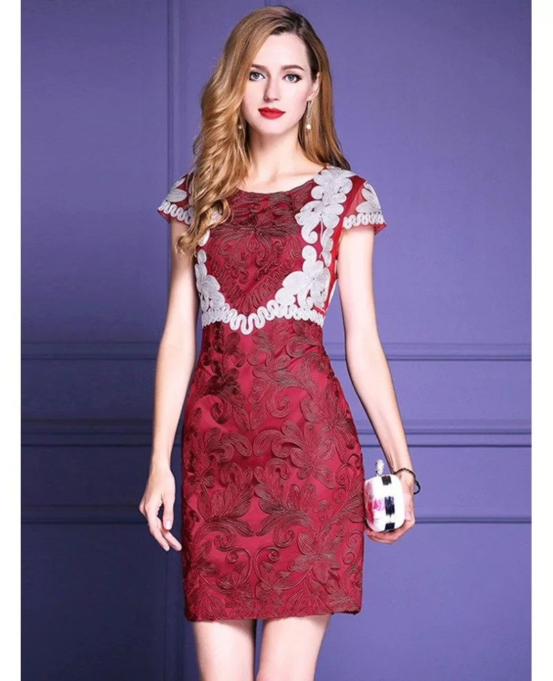 unique-burgundy-embroidery-cocktail-dress-for-weddings-cap-sleeves-zl8103-gemgrace