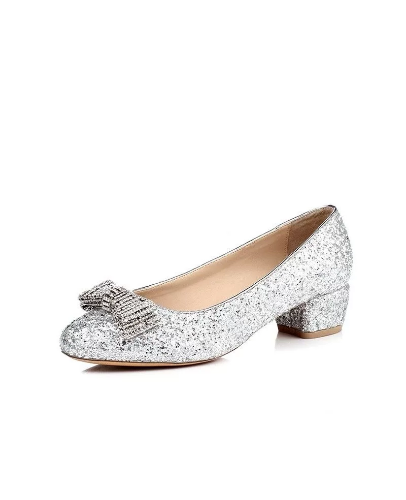 sparkly low heel shoes