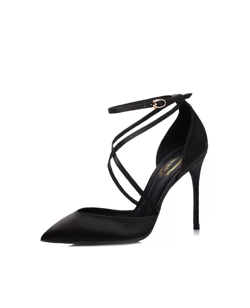 Sexy Black Strappy Prom Shoes Sandals For Girls #MSL-7846 - GemGrace.com