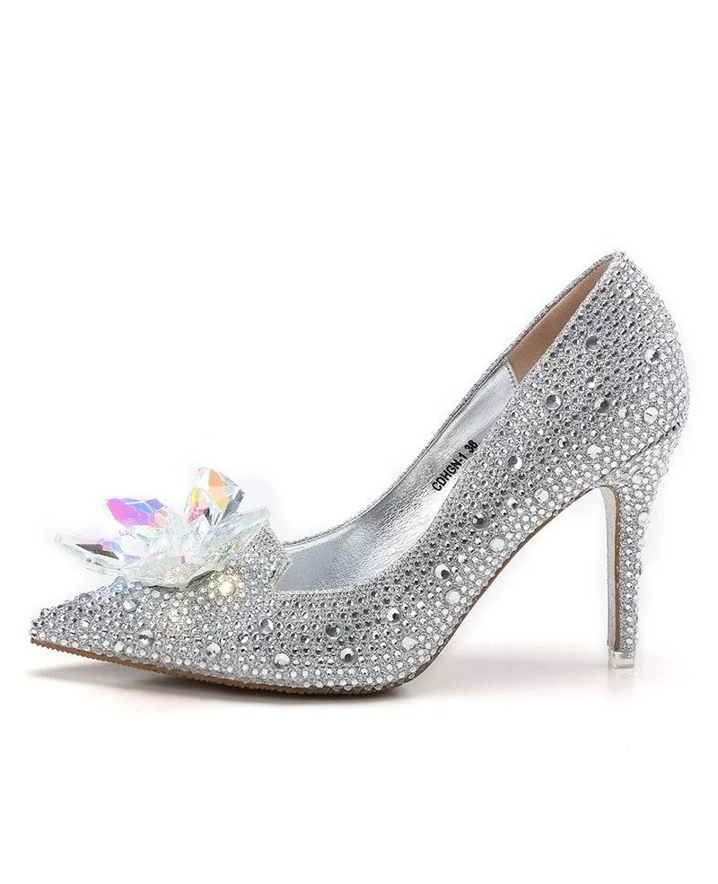 Glitter Crystal Red Low Heel Bridal Shoes With Floral Bow Glitter Crystal Red Low Heel Bridal Shoes With Floral Bow