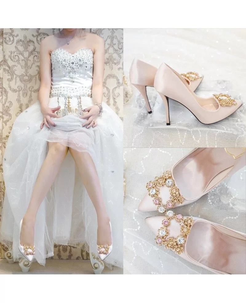 comfortable champagne wedding shoes