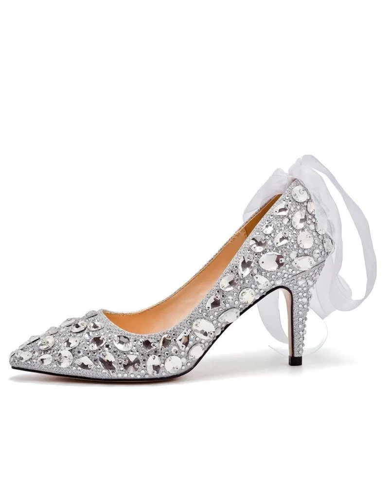 Beautiful Sparkly Crystal Wedding Shoes 