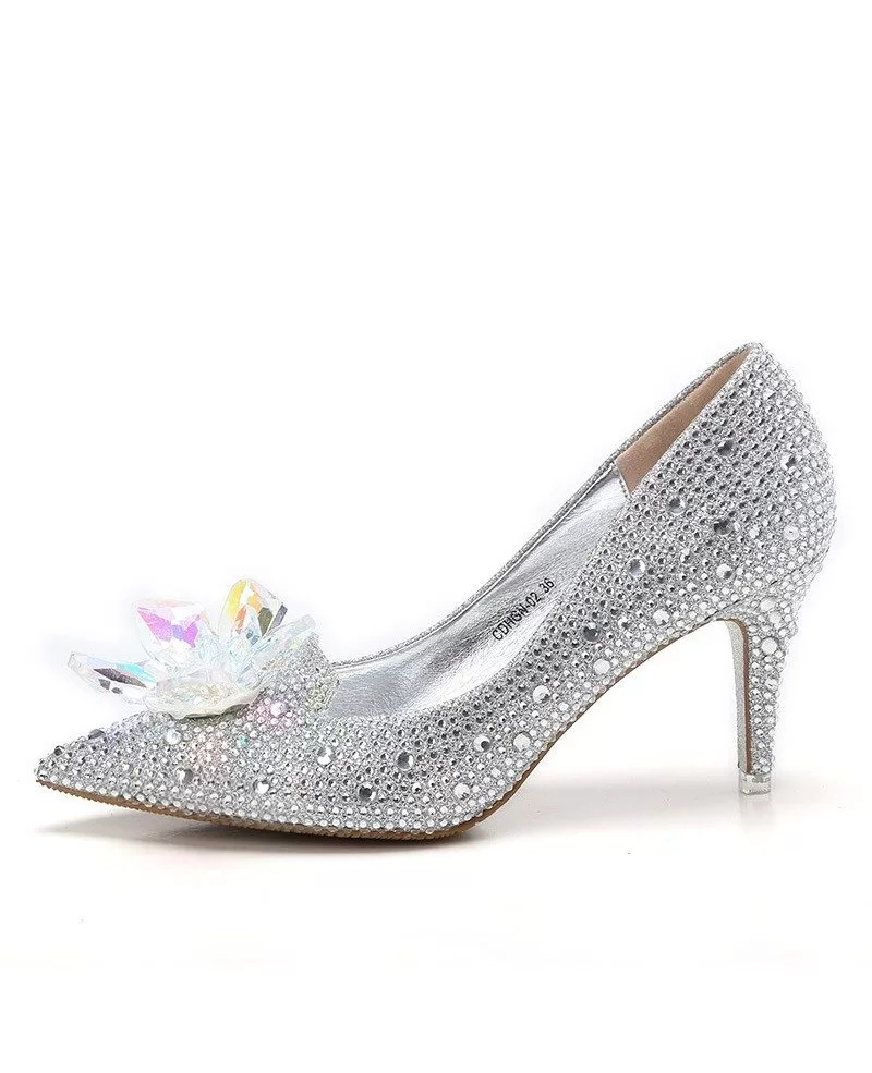 Elegant silver shoes Outlet