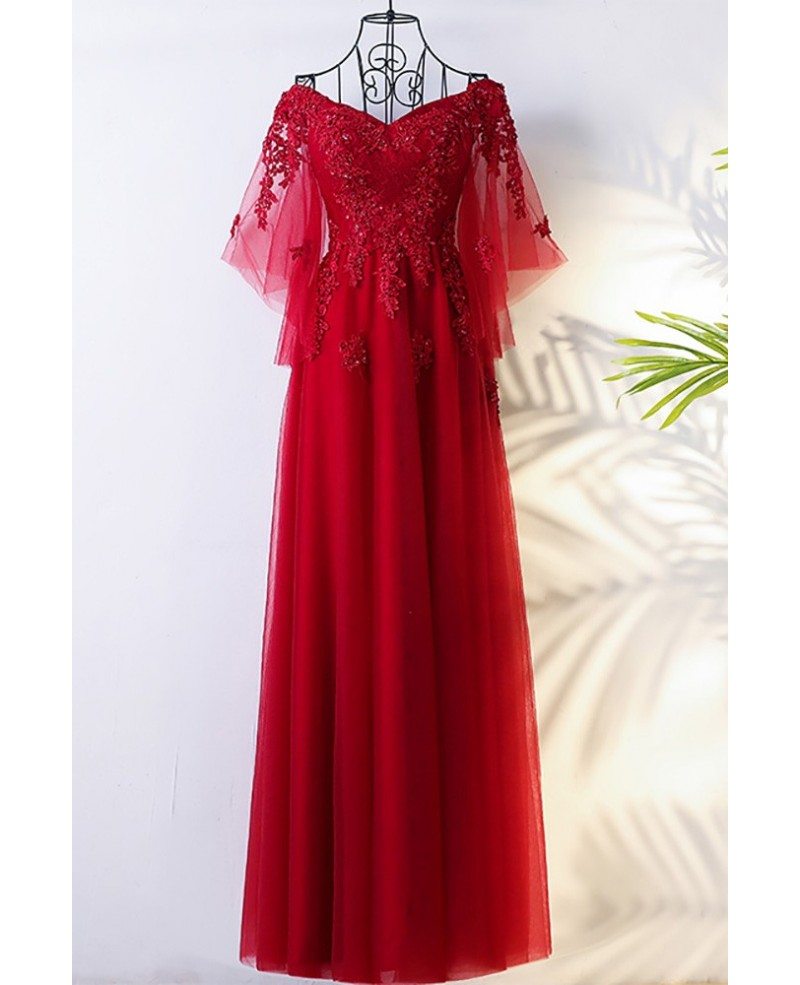 burgundy long flowy dress