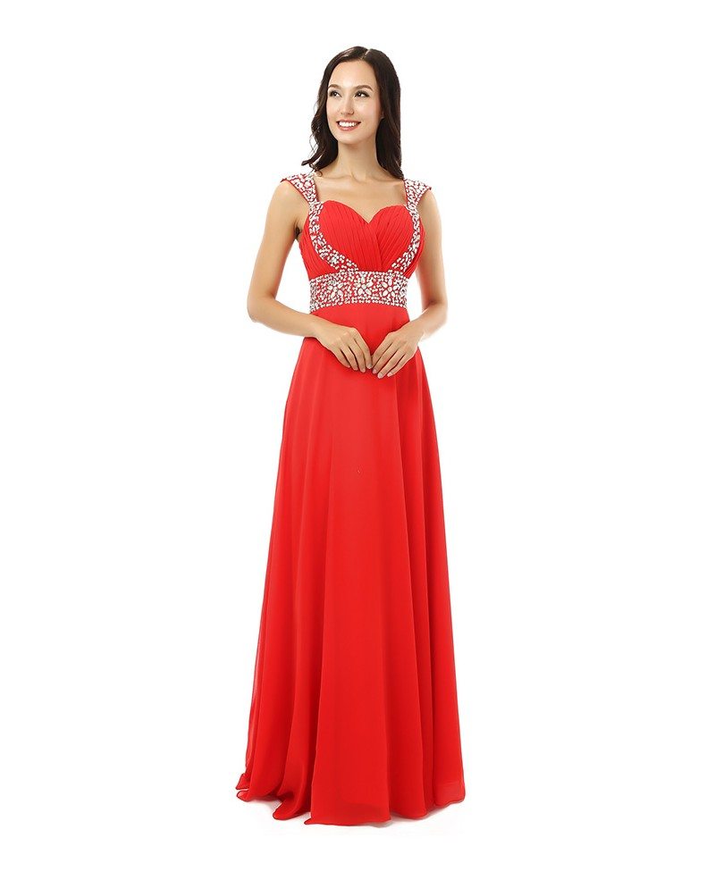 Sheath Sweetheart Spaghetti-strap Floor-length Prom Dress #CY0262 $145 ...