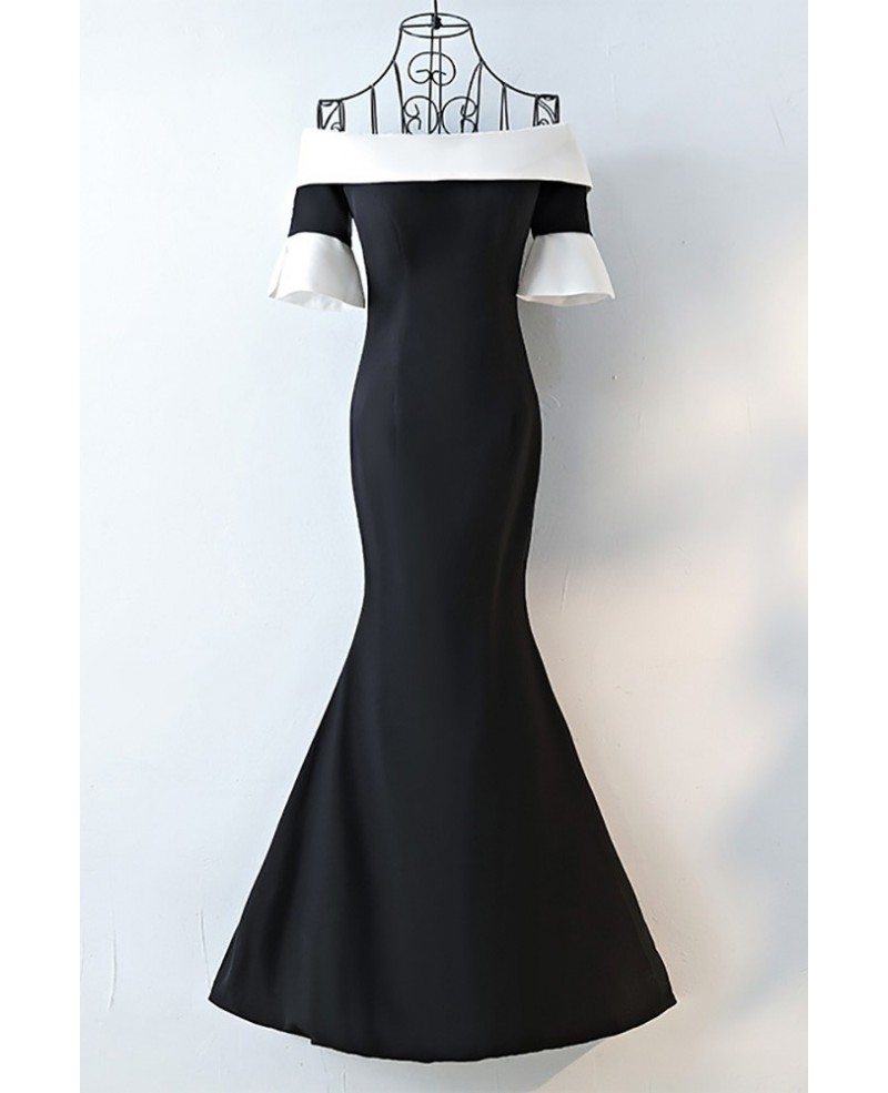long black dress off shoulder