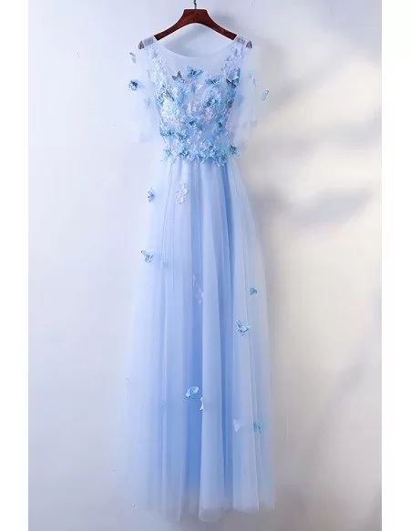 ruthshen Fairy Vestido Debutante Cheap Prom Gowns Light Blue Ball Gown ...
