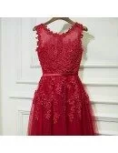 Lovely Applique Lace Long Prom Dress Cheap Sleeveless