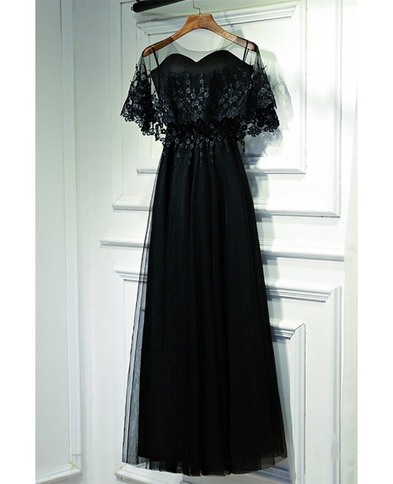 classy long black dress