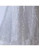 Sparkly Silver Long Mermaid Prom Dress Off The Shoulder