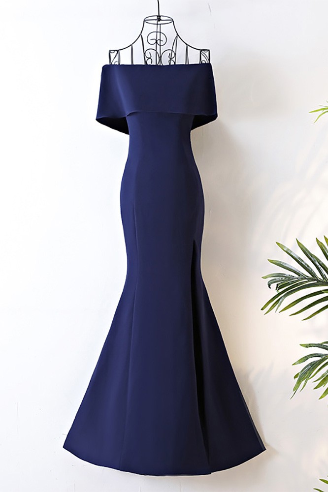 navy blue mermaid dress