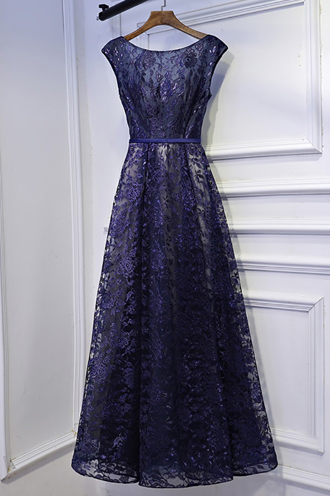 Modest Formal Dress G240 Navy Blue