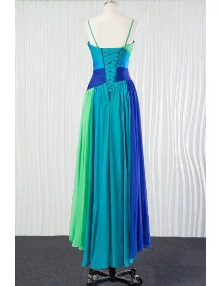 Different Blue Chiffon Bridesmaid Dress for Summer Beach Wedding