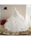 High-end Puffy Princess Ivory Flower Girl Dress Baby Girls Pageant Gown