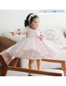 Super Cute Puffy Pink Tutus Flower Girl Dress Short Pageant Gown