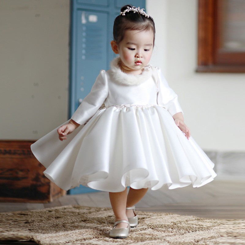 Ivory smocked outlet flower girl dress