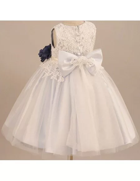 Vintage Lace Blush Pink Flower Girl Dress With Flowers Tutus Wedding Dress