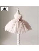 High-end Pink Tutus Tulle Flower Girl Dress Ballet Performance Pageant Gown