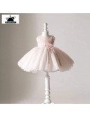 High-end Pink Tutus Tulle Flower Girl Dress Ballet Performance Pageant Gown