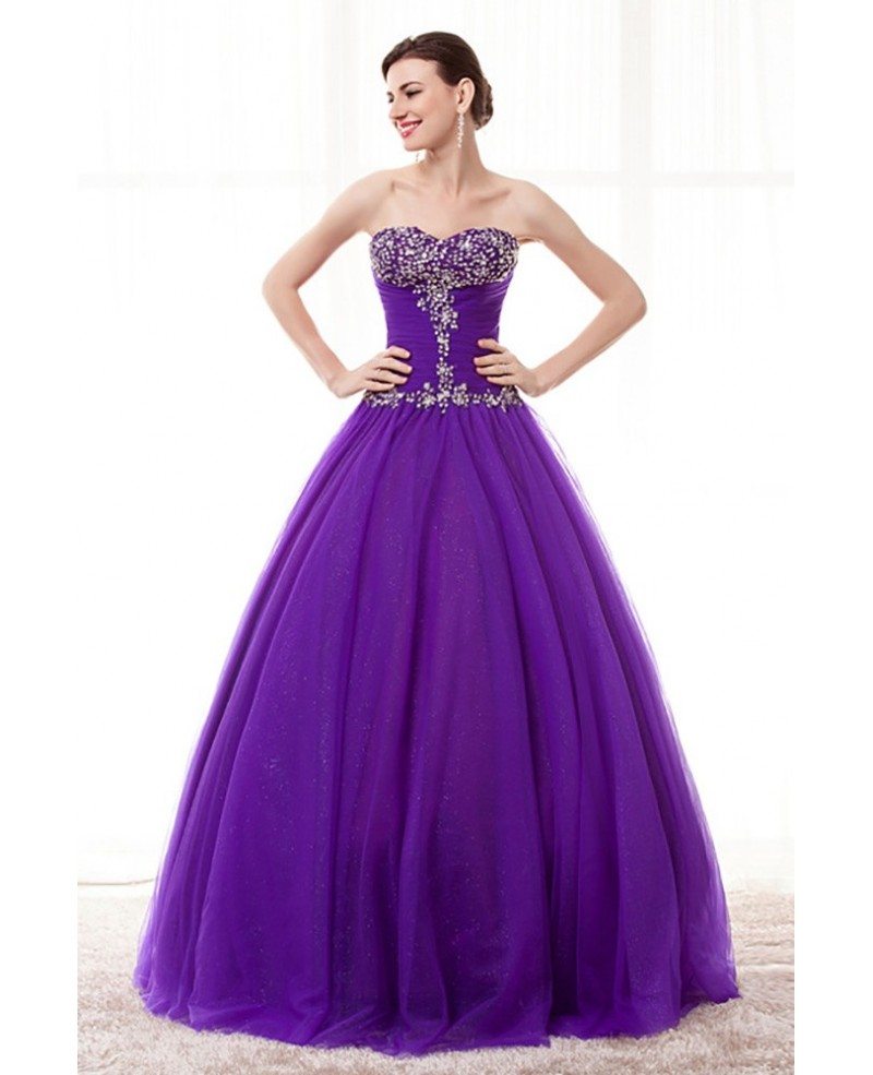 purple prom gown