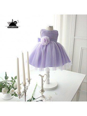 Couture Lavender Princess Tulle Flower Girl Dress Country Weddings