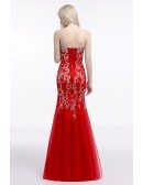 Beautiful Petite Fitted Red Prom Dress Long With Shiny Sequins