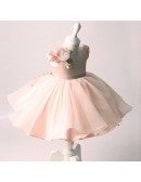 Vintage Pink Princess Ballgown Flower Girl Dress Performance Pageant Gown