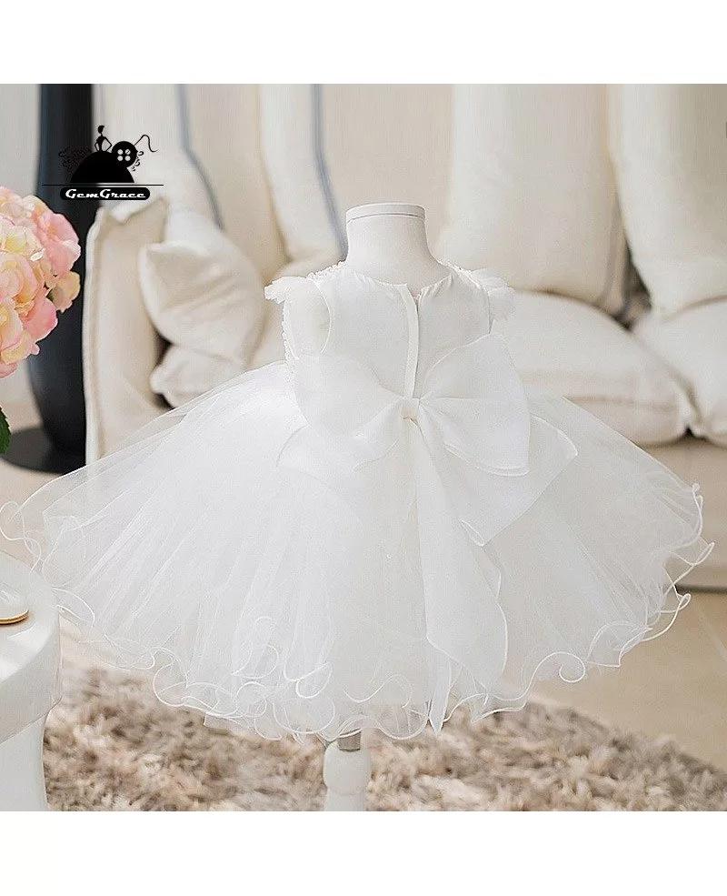 High-end Sequined White Tulle Flower Girl Dress Tutus Girls Ballet ...