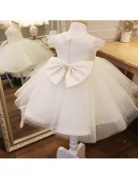 Cute White Puffy Toddler Flower Girl Dress Ballgown Pageant Dress