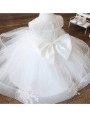 Couture White Princess Flower Girl Wedding Dress Tulle Ballgown Pageant Dress