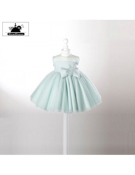 High-end Puffy Ballet Flower Girl Dress With Sash For Weddings