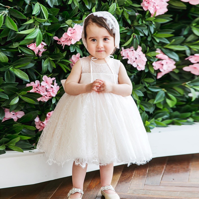 Ivory Lace Princess Flower Girl Dress Toddler Kids Pageant Gown #TG7090 ...