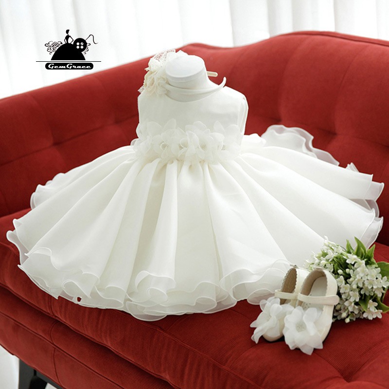 Girls Formal White Ballgown Wedding Dress Flower Girl Pageant Gown # ...