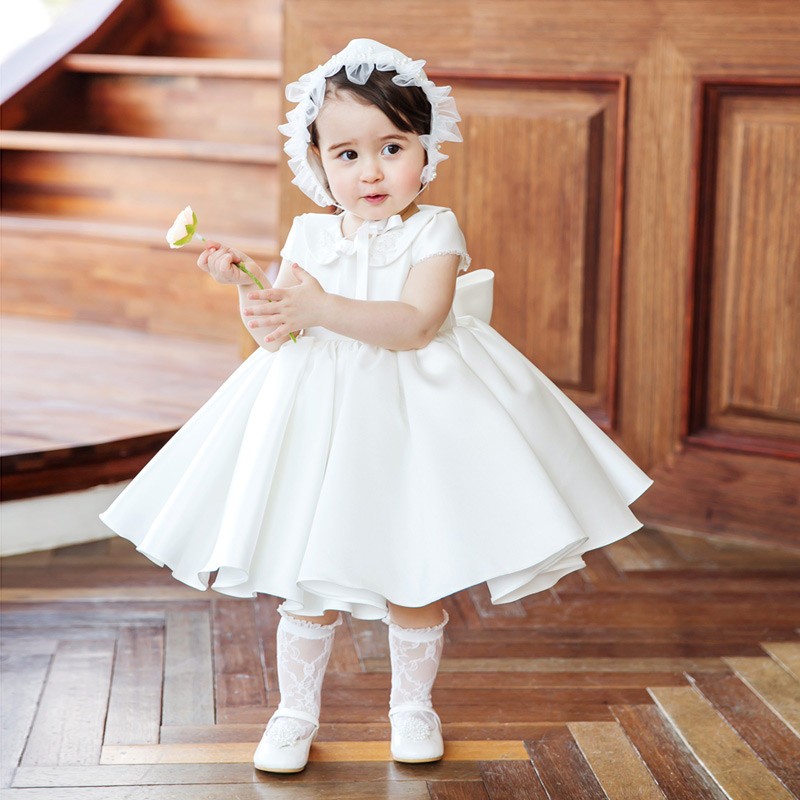 Vintage Baby Collar Princess Flower Girl Dress With Sleeves Couture ...