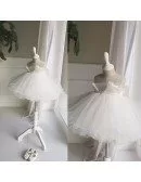 Unique Puffy Short Ballgown Girls Performance Pageant Dress Flower Girl Wedding Dress