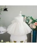 Couture Ivory Flower Girl Dress Wedding Pageant Gown Toddler Kids Party