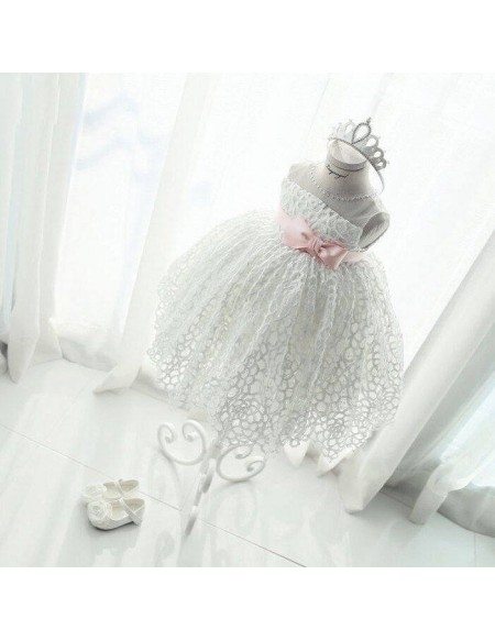 Unique Lace Princess Ballgown Flower Girl Dress For Wedding Formal Parties