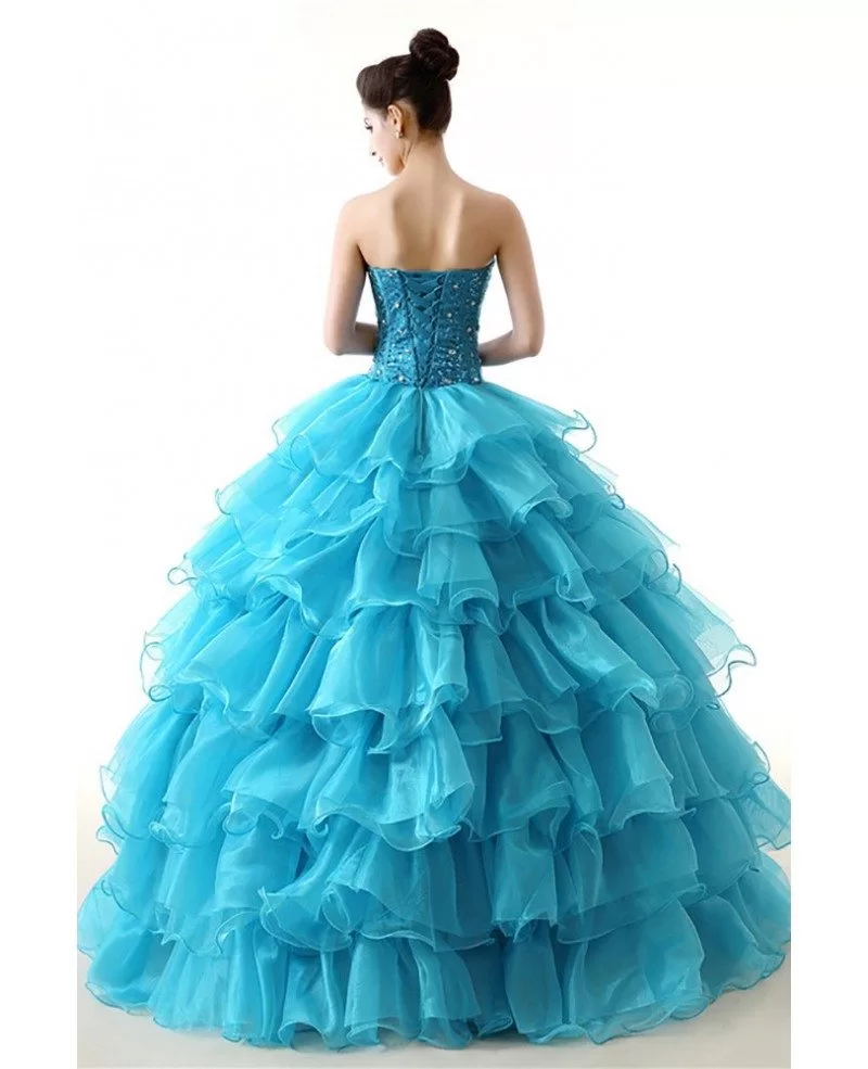 Cheap Red Ball Gown Formal Dress Tiered With Beading For Teens #H76091 ...