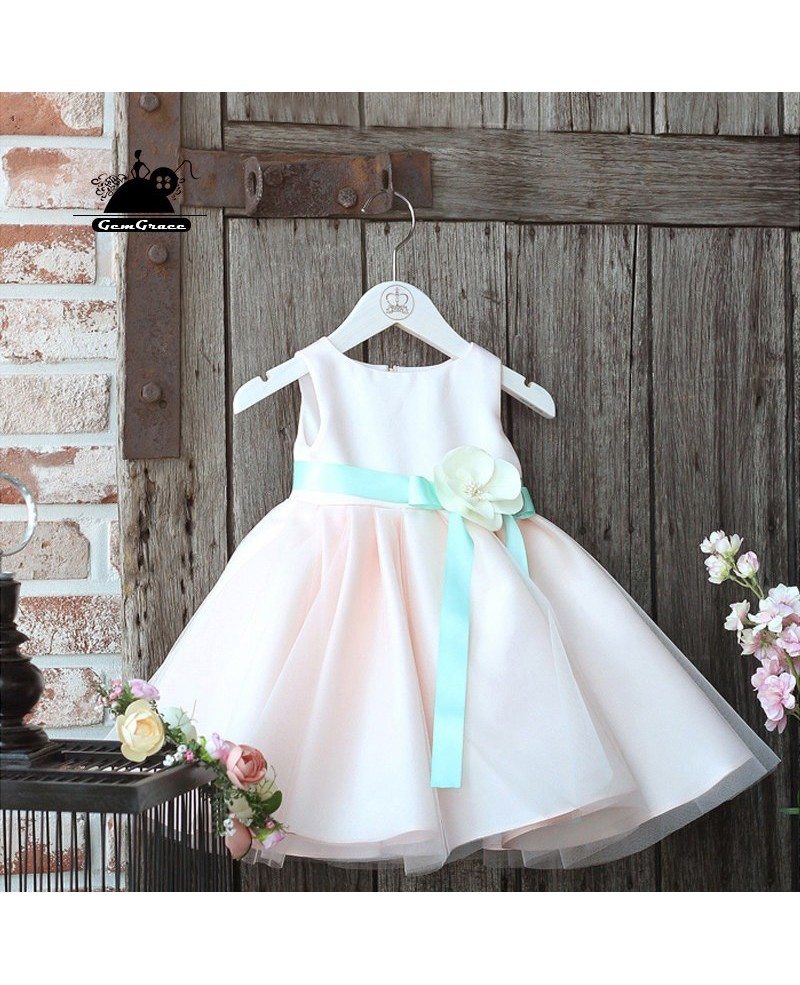 Couture Classic Pink Flower Girl Dress With Sash Summer Weddings ...