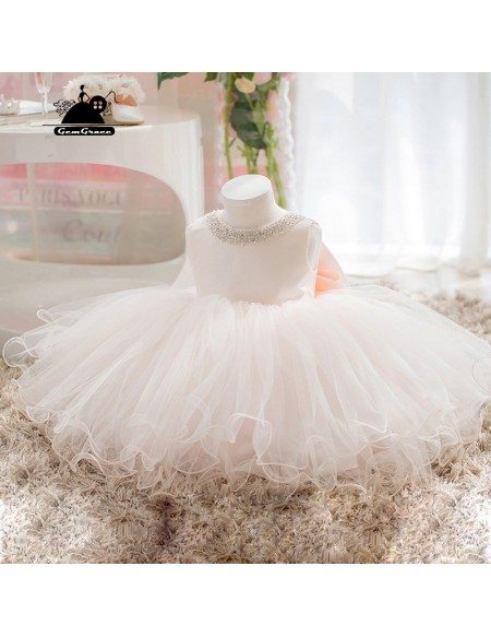 Super Cute Pink Tutu Flower Girl Dress Princess Ballgown Formal Dress # ...