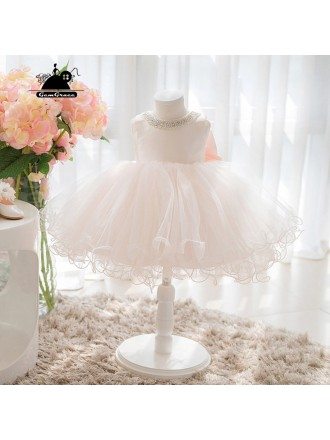 Super Cute Pink Tutu Flower Girl Dress Princess Ballgown Formal Dress