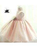Couture High Quality Pink Ballgown Flower Girl Dress With Sash