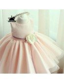 Couture High Quality Pink Ballgown Flower Girl Dress With Sash