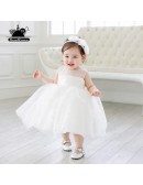 Couture Pure White Princess Flower Girl Dress Tutus Dress