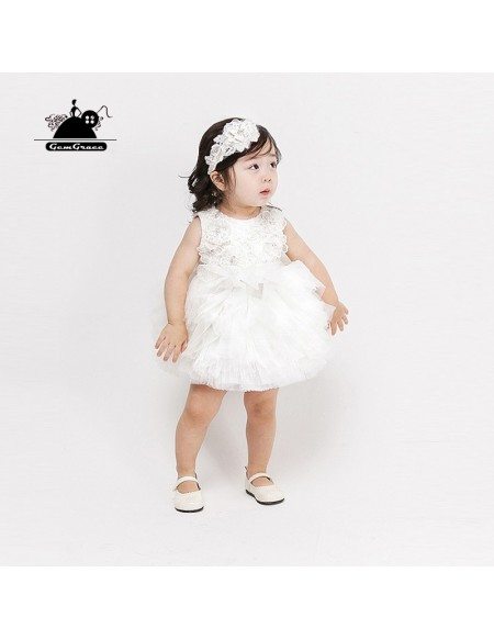 Couture Cute Puffy Tulle Toddler Girls Pageant Dress Flower Girl Wedding Dress